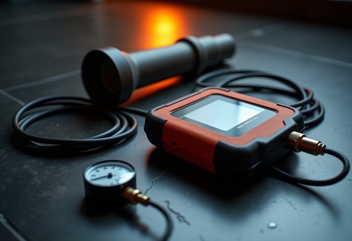 Correlador acústico y sensores de detección de fugas.